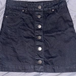 Black Button Up Skirt